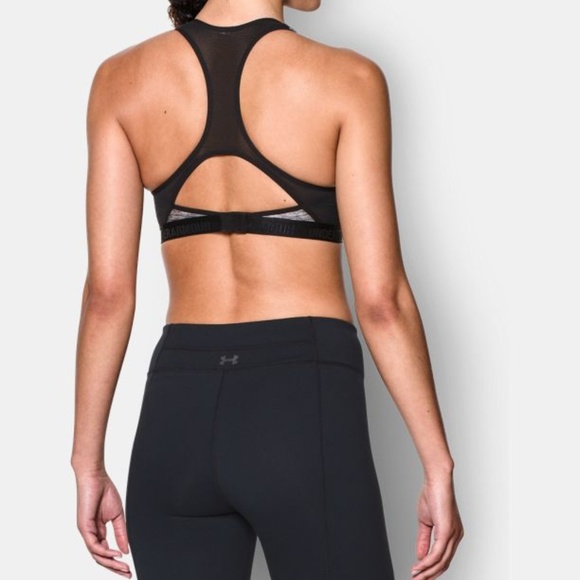 NWT Under Armour Armour High Sports Bra Char/Black 1259953 38D - Picture 4 of 8
